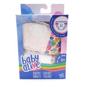 Hasbro Baby Alive 6 Diapers Ages 3+